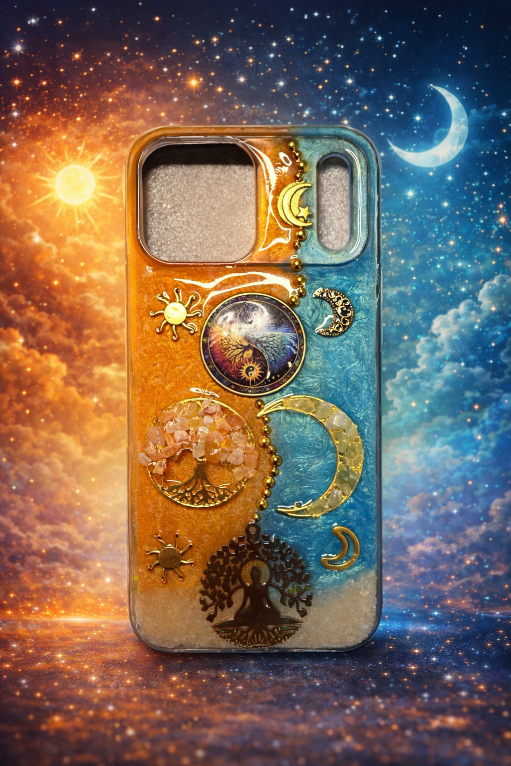 Coque résine full perle à perle photo incluse