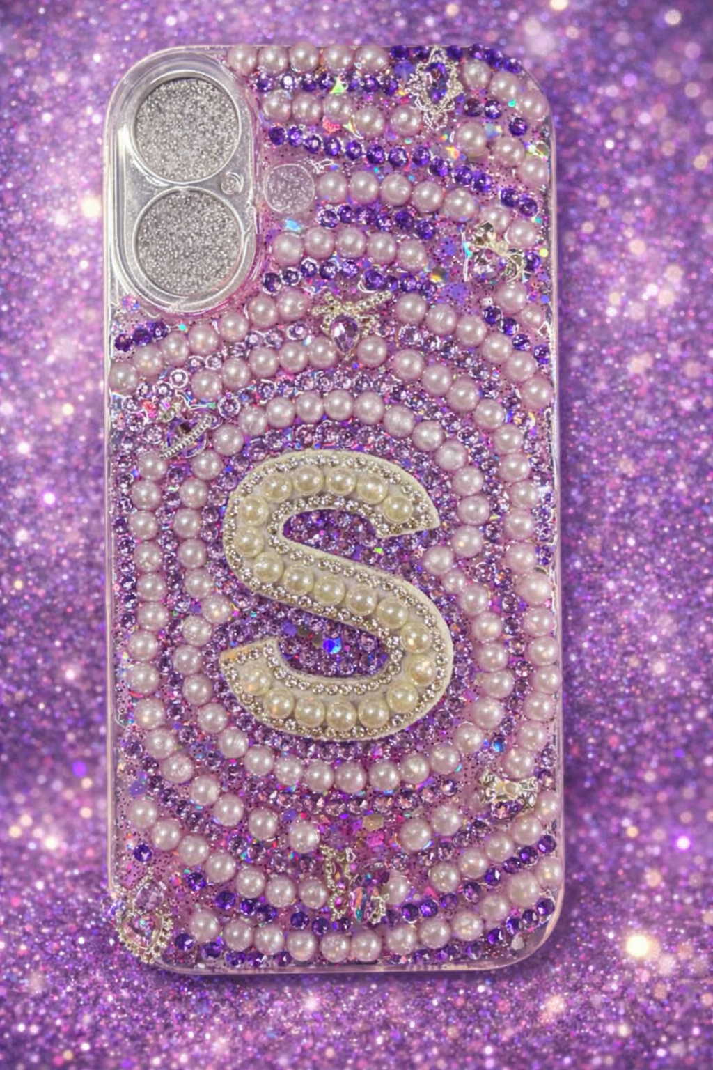 Coque résine full perle à perle photo incluse